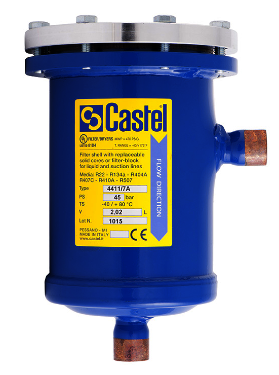 CASTEL BCY487S CARCASA FILTRE DESHIDRATADOR DESMONTABLE 7/8" 1 CARTUTX