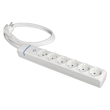 SOLERA 8016PIL PROLONGADOR AMB 6 TOMES 2P+T 16A 250V AMB INTERRUPTOR LLUMINOS 1,5m DE CABLE