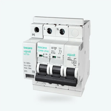 TOSCANO 10002473 PROTECTOR SOBRETENSIONS COMBI 2P 63A 15